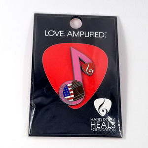 Hard Rock Cafe Philadelphia Music Note Pin Love Amplified HRC Heals Foundation